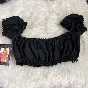 Be Wicked Mini Scrunch Top, One Size , Black